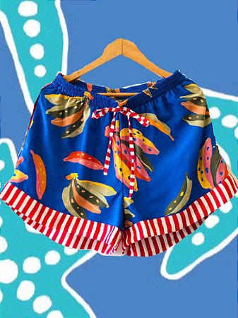 Shorts Bananas Barrado Listras