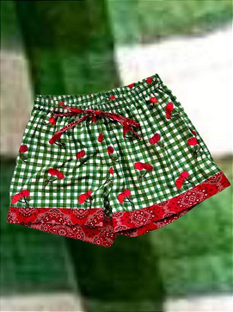 Shorts Acerolas Barrado Bandana