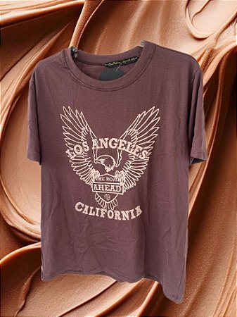 T-shirt Los Angeles Marrom