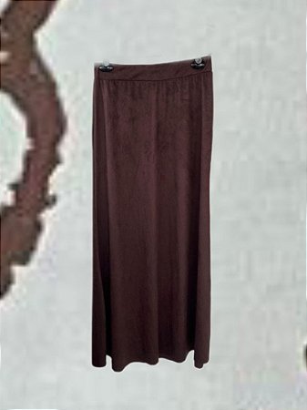 Saia Suede Marrom Escuro