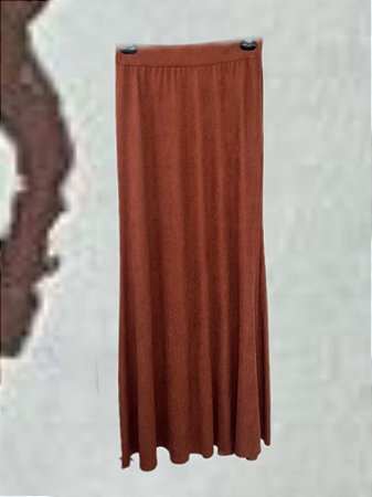 Saia Suede Marrom Claro