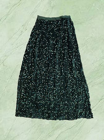 Saia Paetês Plush Verde