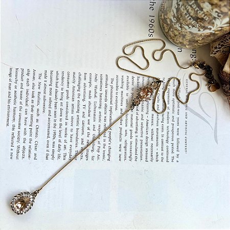 Colar Lariat Gota Honey