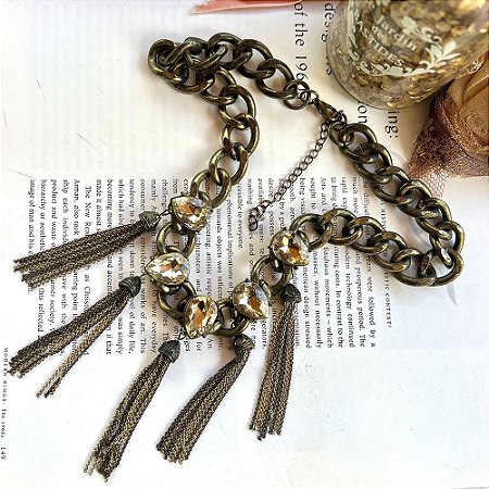 Colar Tassel Dourado Vintage