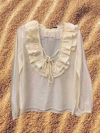 Blusa Babados Creme