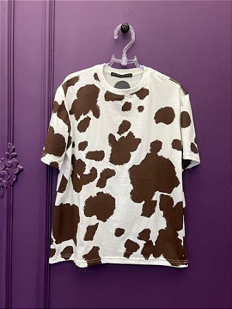 T-Shirt Cow Off White Marrom