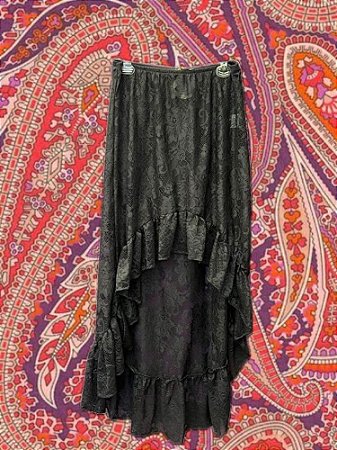 Saia Renda Preta Mullet