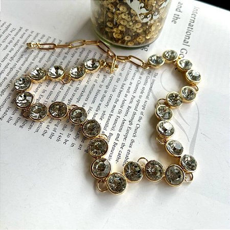 Colar Dourado Riviera Circles