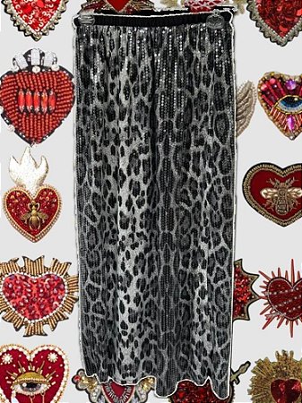 Saia Paetês Animal Print PB
