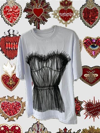 T-Shirt Branca Corselet