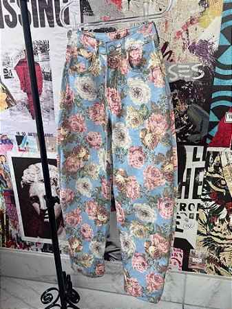 Calça Jeans Floral