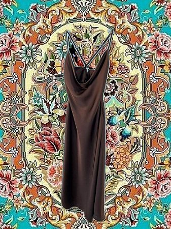 Vestido Cetim X Marrom