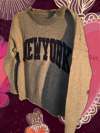 Blusa Tricot New York Cinza