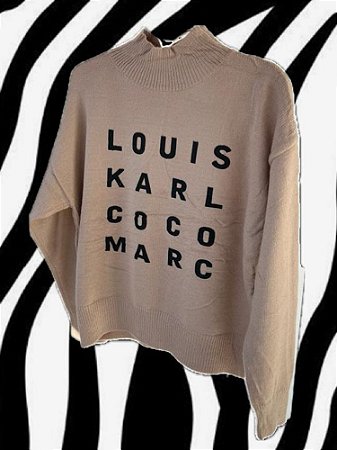Blusa Tricot Nomes Areia