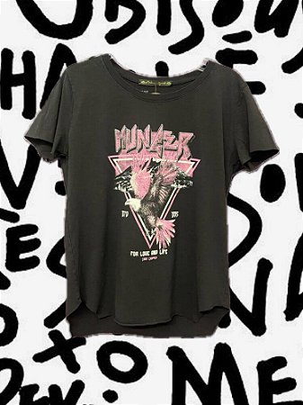 T-Shirt Preta Águia Hunger