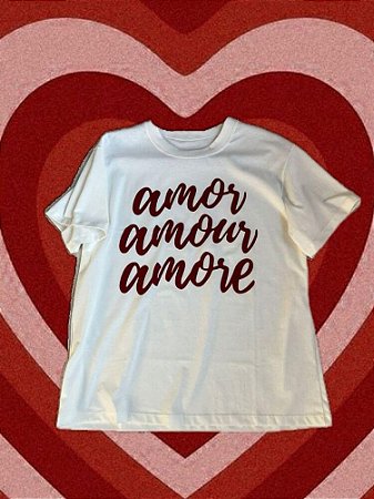 T-Shirt Amor Amour Amore