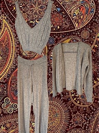Conjunto Tricot Mousse Areia