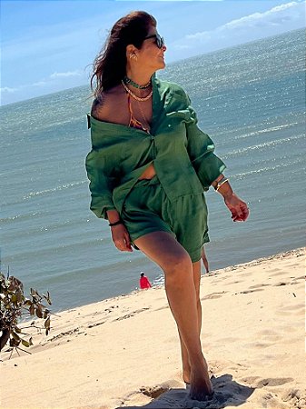 Conjunto Shorts Camisa Verde