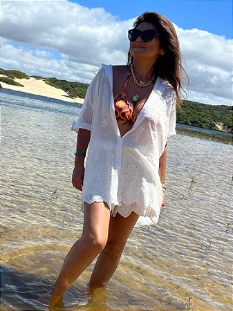 Conjunto Shorts Camisa Branco