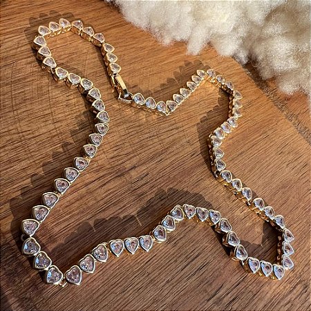 Colar Coração Riviera Dourado