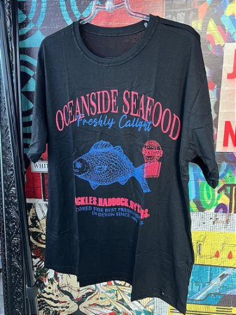 Maxi T-shirt Oceanside Preto