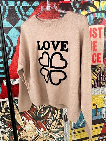 Blusa Tricot Trevo Nude