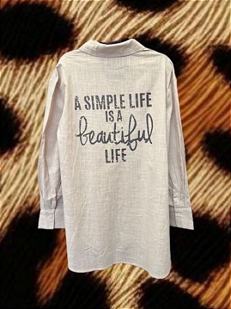 Camisa Simple Life Bege
