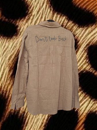 Camisa Don´t Look Back Bege