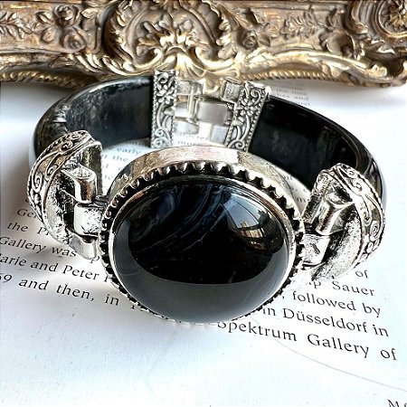 Bracelete Esmaltado Preto