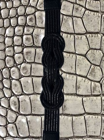 Cinto Nó Marinheiro Strass Preto