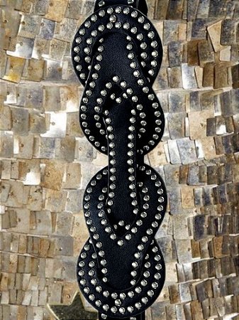 Cinto Tachas Infinito Preto