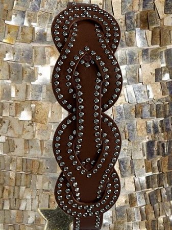 Cinto Tachas Infinito Caramelo