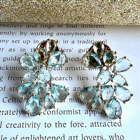 Brinco Little Drops Azul Claro