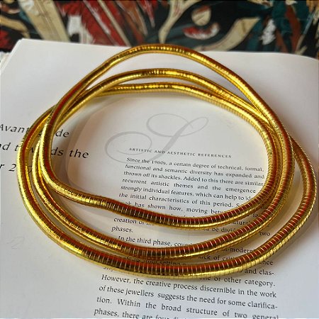 Colar Fio Malha Maleável Dourado