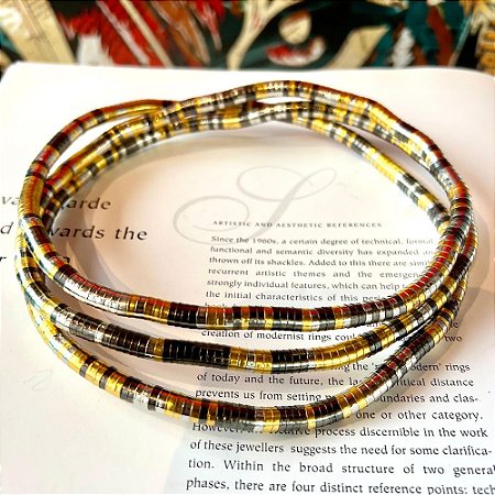 Colar Fio Malha Maleável Mesclado