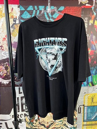 Maxi T-Shirt Eighties Preto