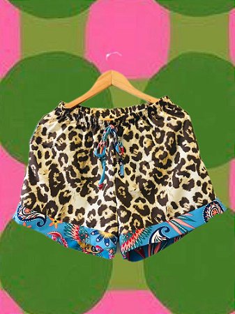 Shorts Onça Barra Azul