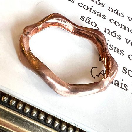 Bracelete Ondas Cobre Fosco
