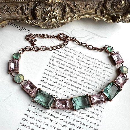 Colar Riviera Stones Cobre