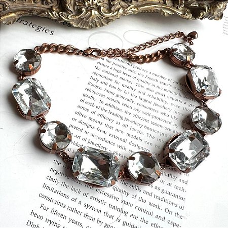 Colar Riviera Stones Cobre