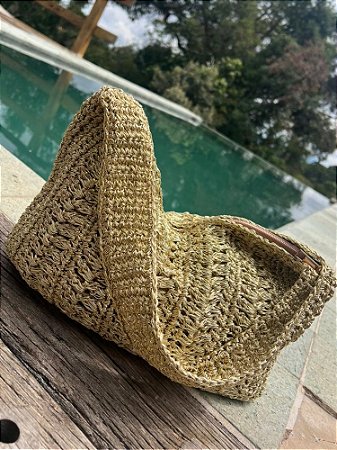 Bolsa Crochê Dourado