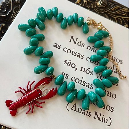 Colar Gominhos Lagosta Verde