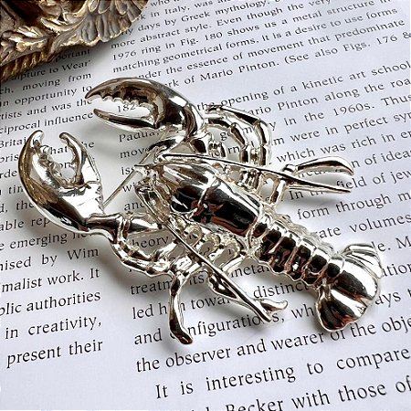 Broche Lagosta Prateado