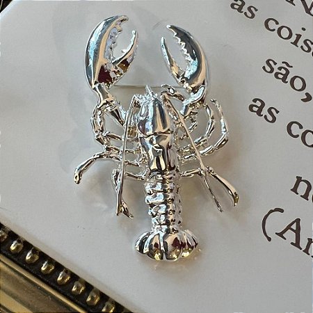 Broche Lagosta Prateado