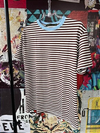 T-shirt Listras Marrom