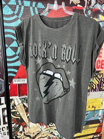 T-shirt Rock´n Roll Cinza