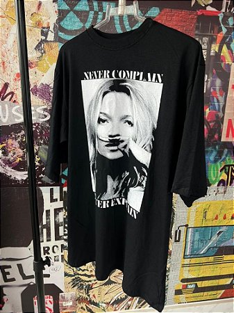 Maxi T-shirt Never Complain Preta