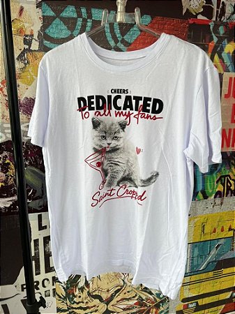 Maxi T-Shirt Cat Dedicated Branca