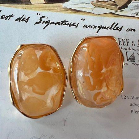 Brinco Moldura Orgânico Ambar