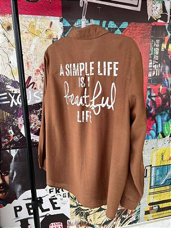 Camisa Simple Life Marrom